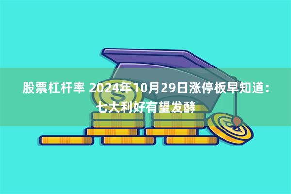 股票杠杆率 2024年10月29日涨停板早知道：七大利好有望发酵